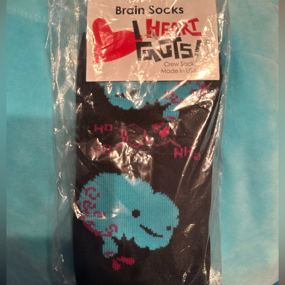 I Heart Guts Brain Socks NWT “all you need is lobe” Funny socks Men/Women